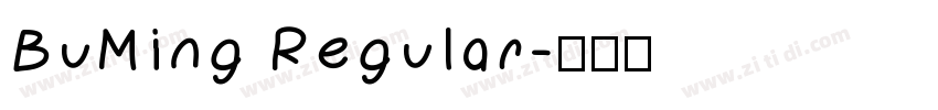BuMing Regular字体转换